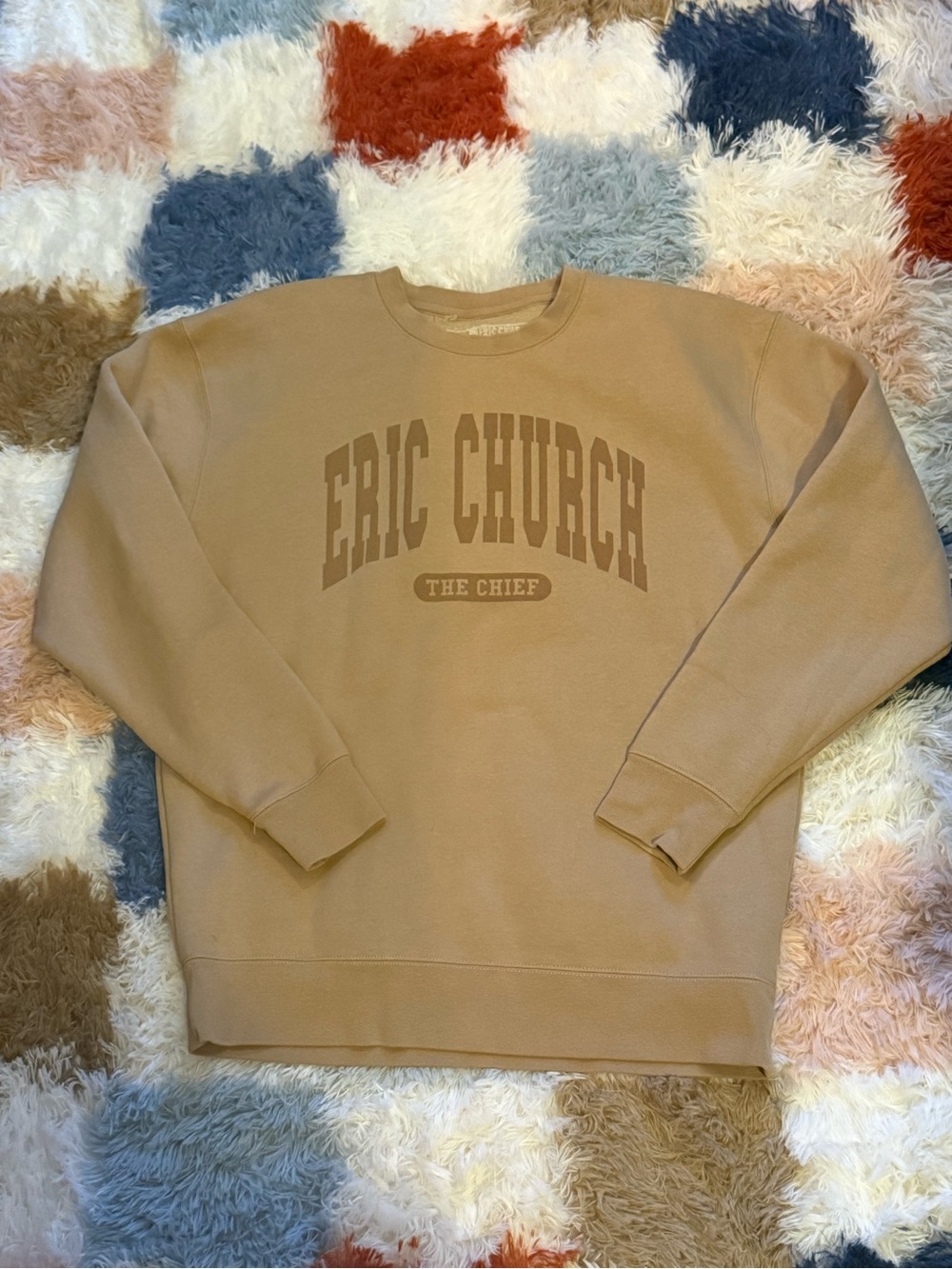 ERIC CHURCH 'The Chief' Crewneck Sweater - Tan
